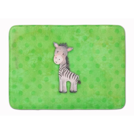 Carolines Treasures Polkadot Zebra Watercolor Machine Washable Memory Foam Mat BB7377RUG
